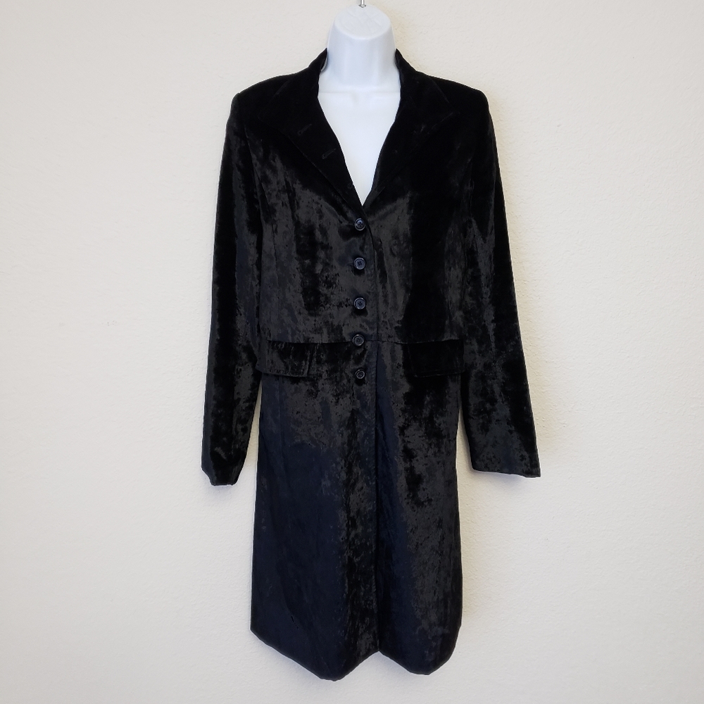 Club Monaco Velour Trench Coat Small